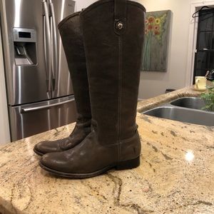 Brown Frye Melissa Button Pull on boots sz 7